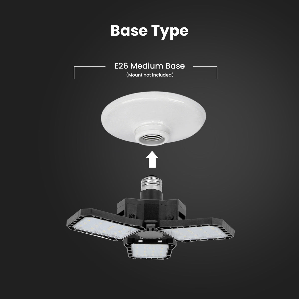 3000 Lumen Adjustable Panel Garage Light