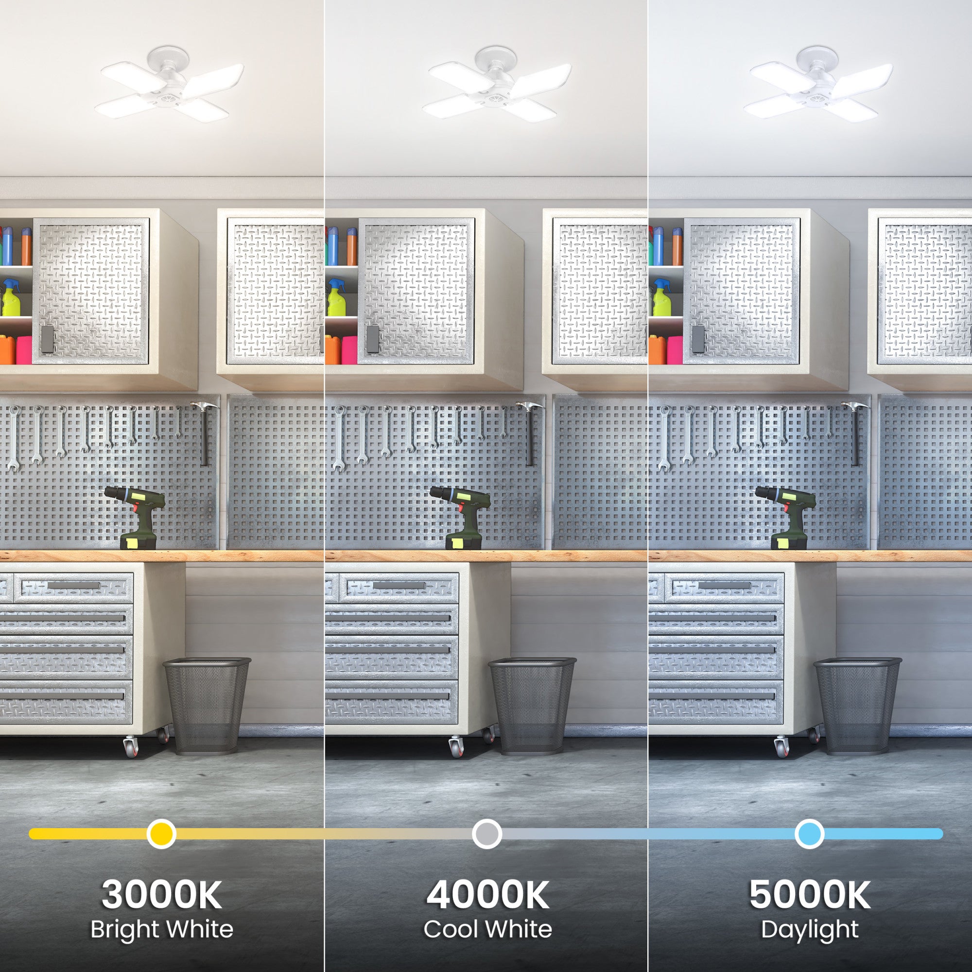 70W (400W Replacement) Selectable White Foldable LED High Output