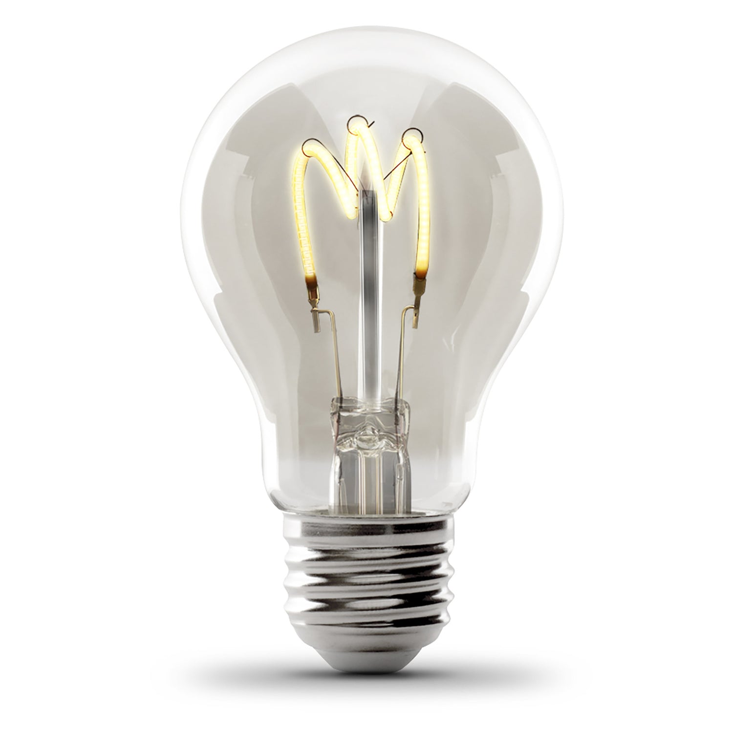 4.5W (40W Replacement) A19 E26 Dimmable H Shape Filament Clear Glass Vintage Edison LED Light Bulb, Warm White