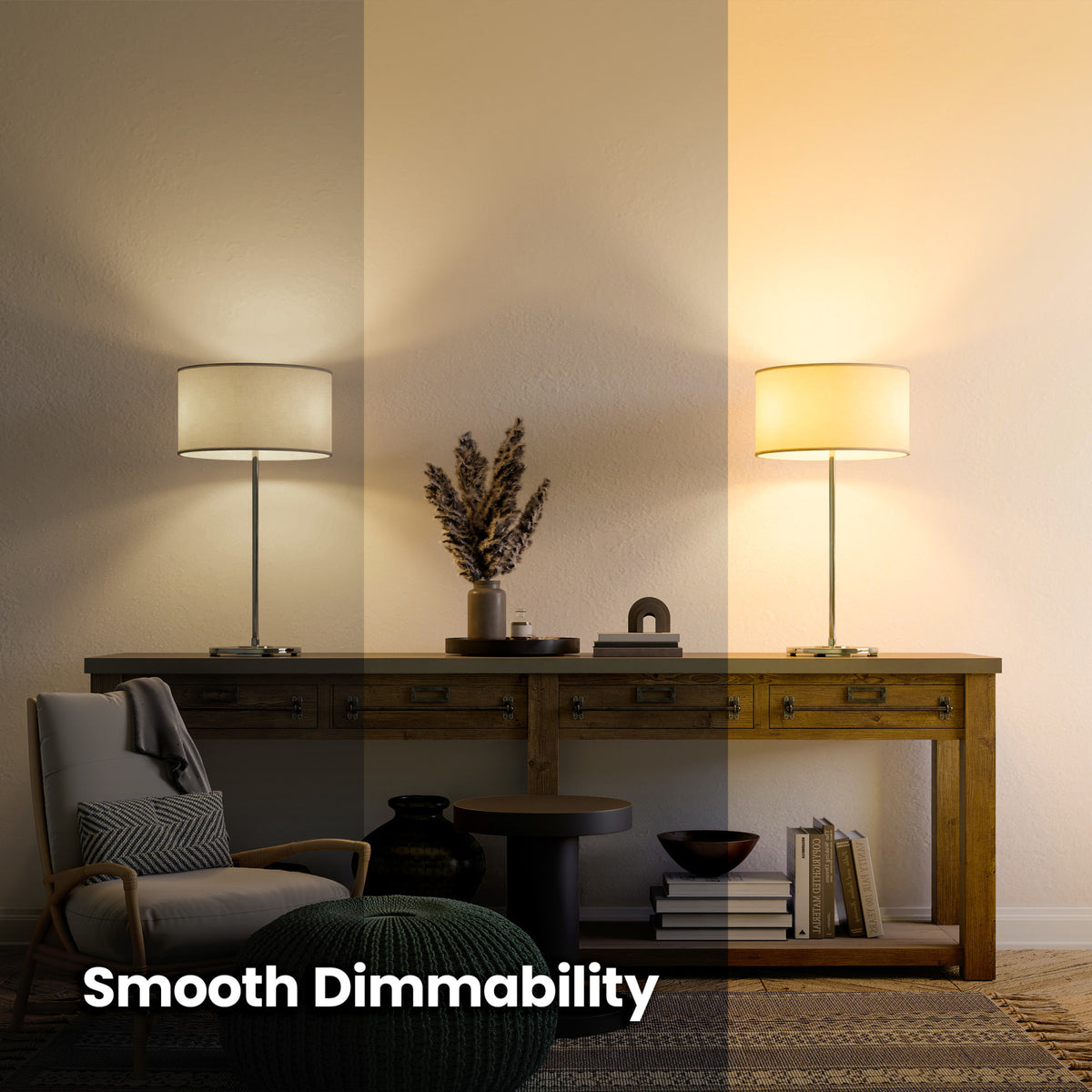 4W (60W Replacement) AT19 E26 Dimmable Straight Filament Amber Glass Vintage Edison LED Light Bulb, Soft White