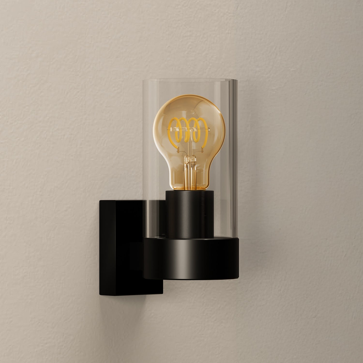 5.5W (40W Replacement) Amber AT19 E26 Dimmable Vintage Spiral Filament LED Bulb, Warm Light
