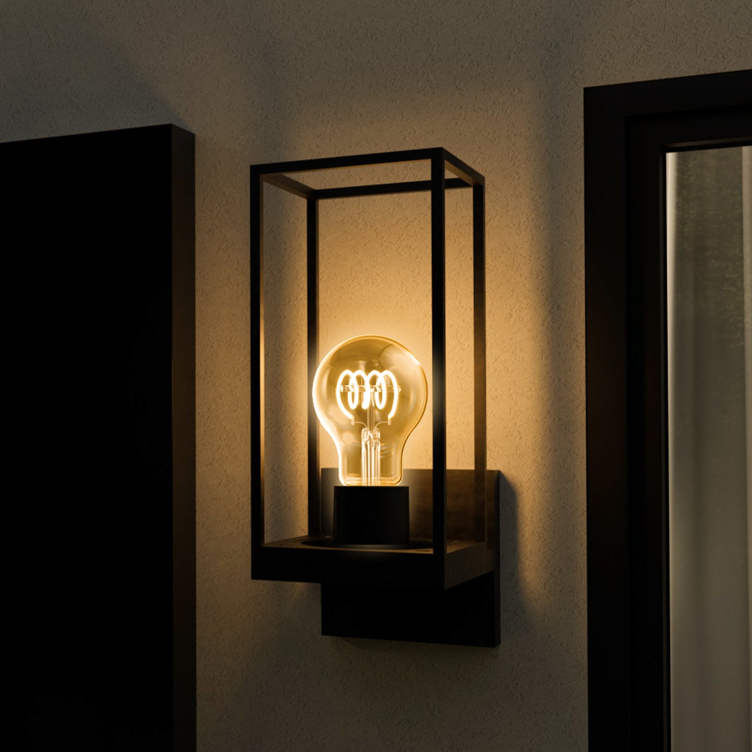 5.5W (40W Replacement) Amber AT19 E26 Dimmable Vintage Spiral Filament LED Bulb, Warm Light
