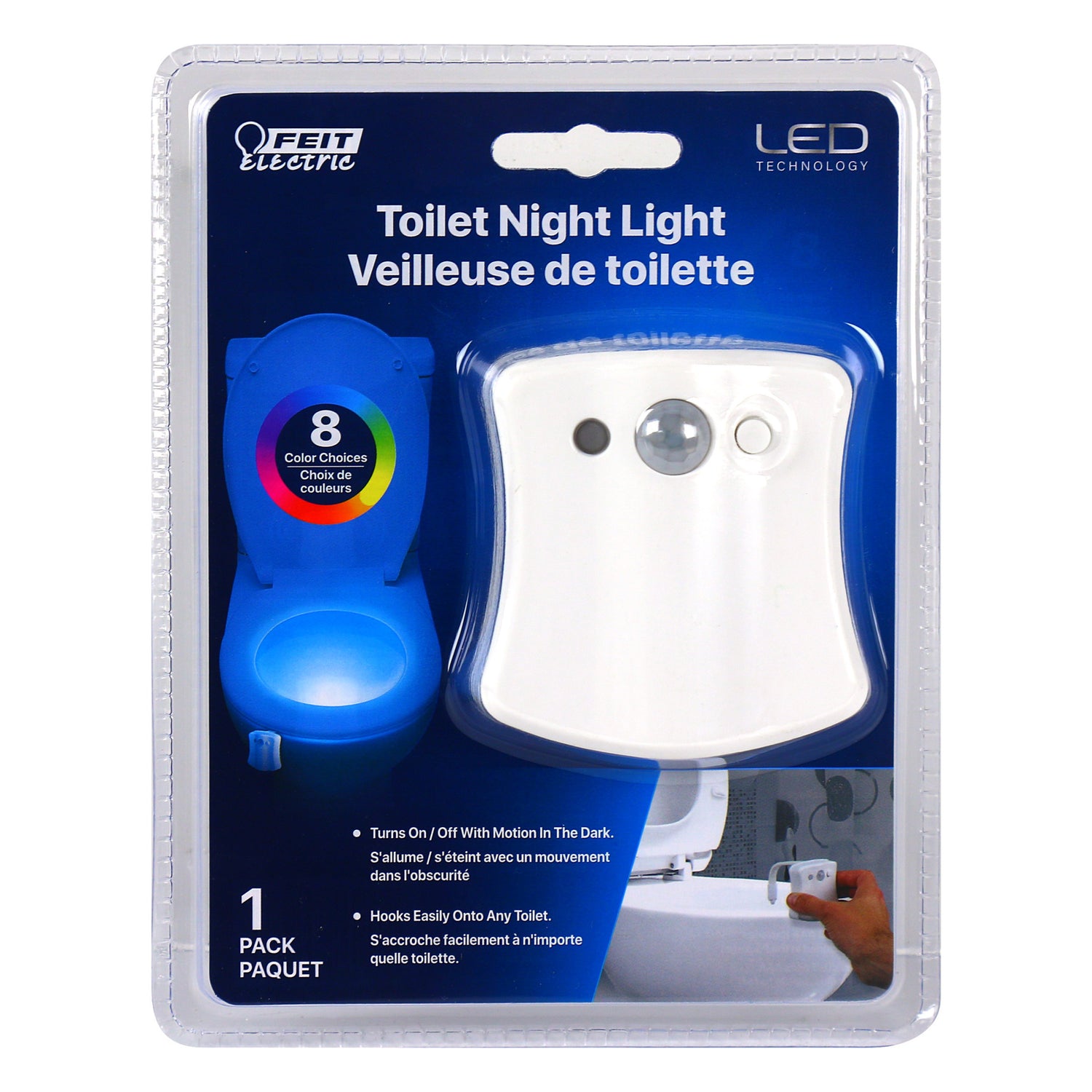 Motion Sensing Color LED Toilet Night Light