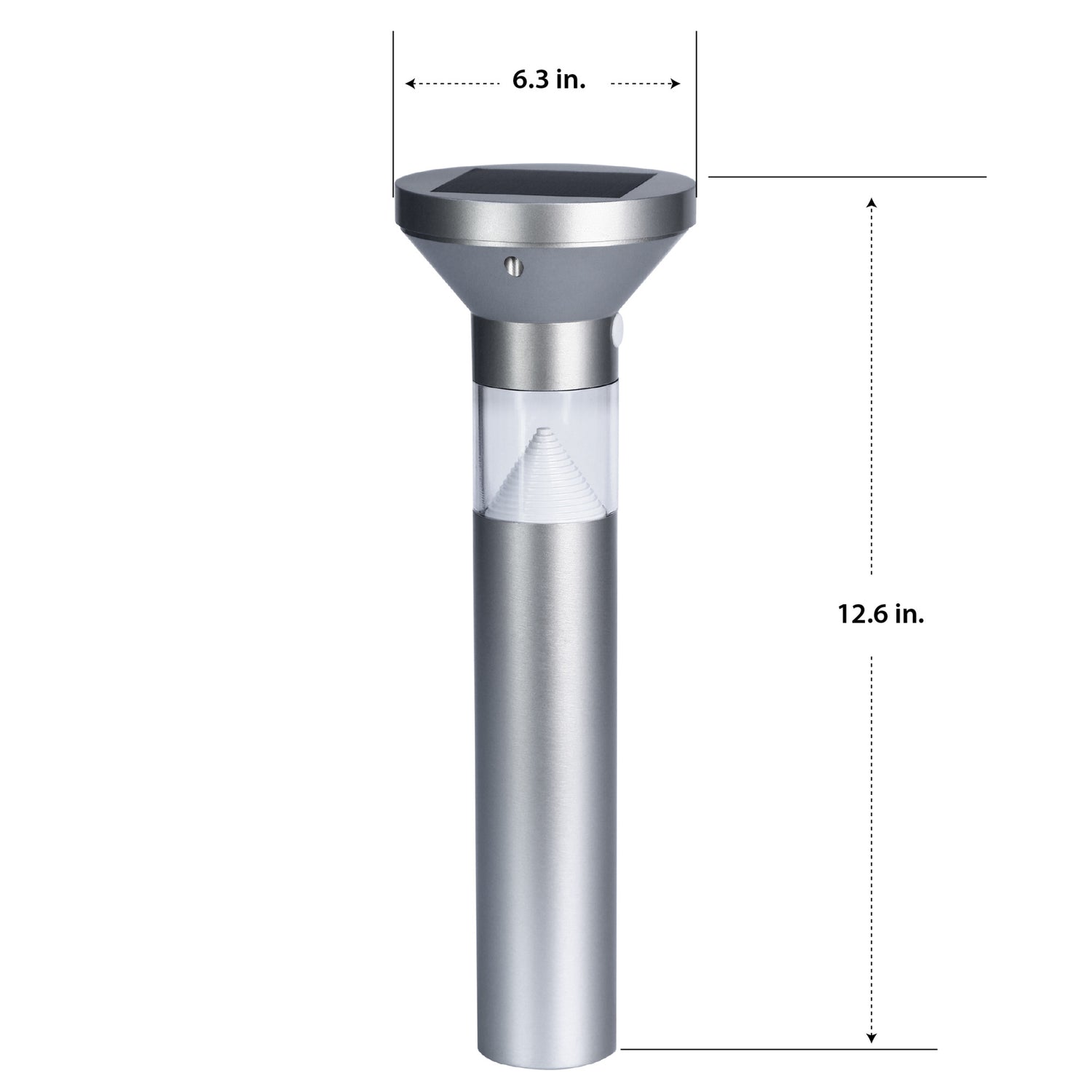 12 in. OneSync Landscape Nickel Solar Bollard Light