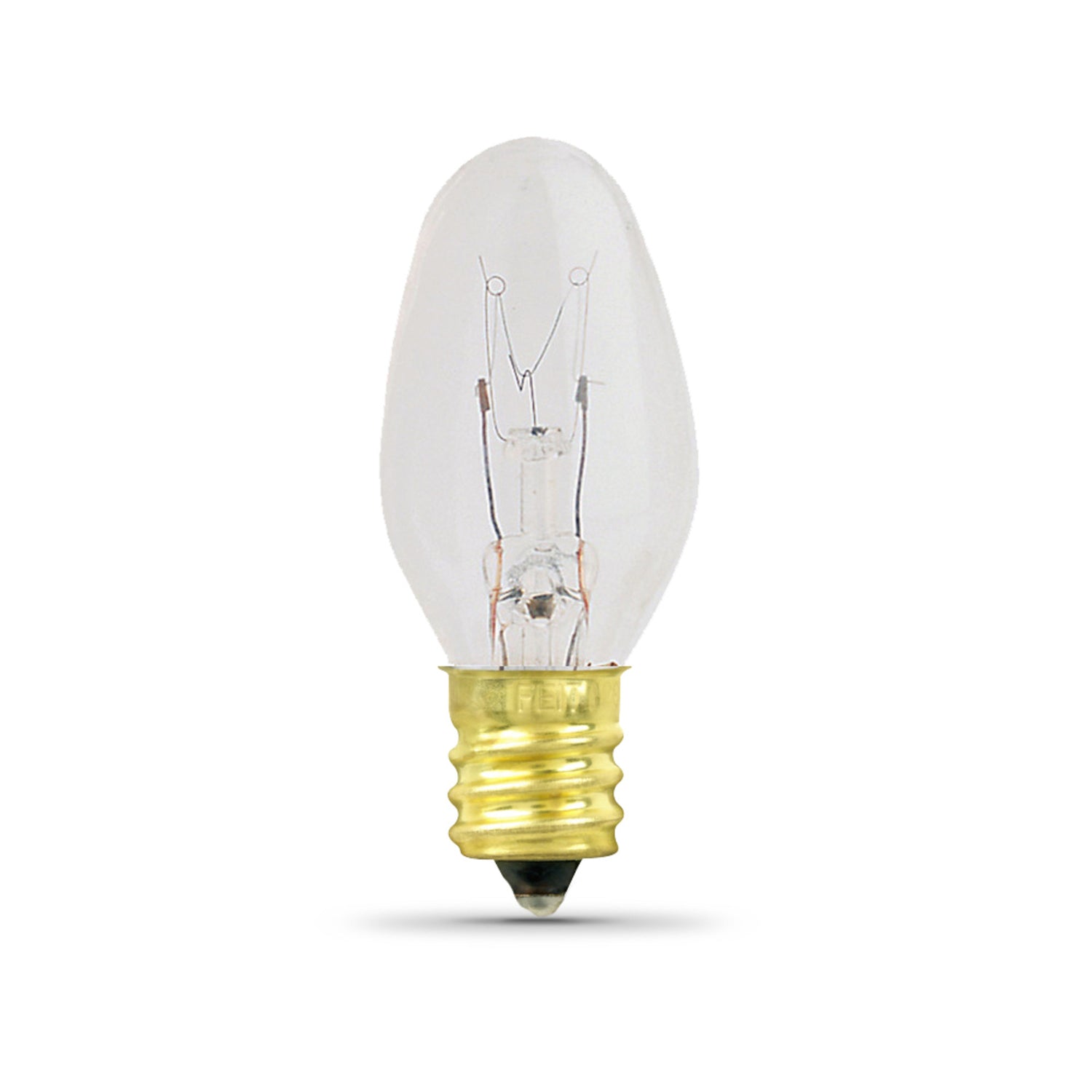 15W Soft White (2700K) E12 Base C7 Incandescent Light Bulb (2-Pack)