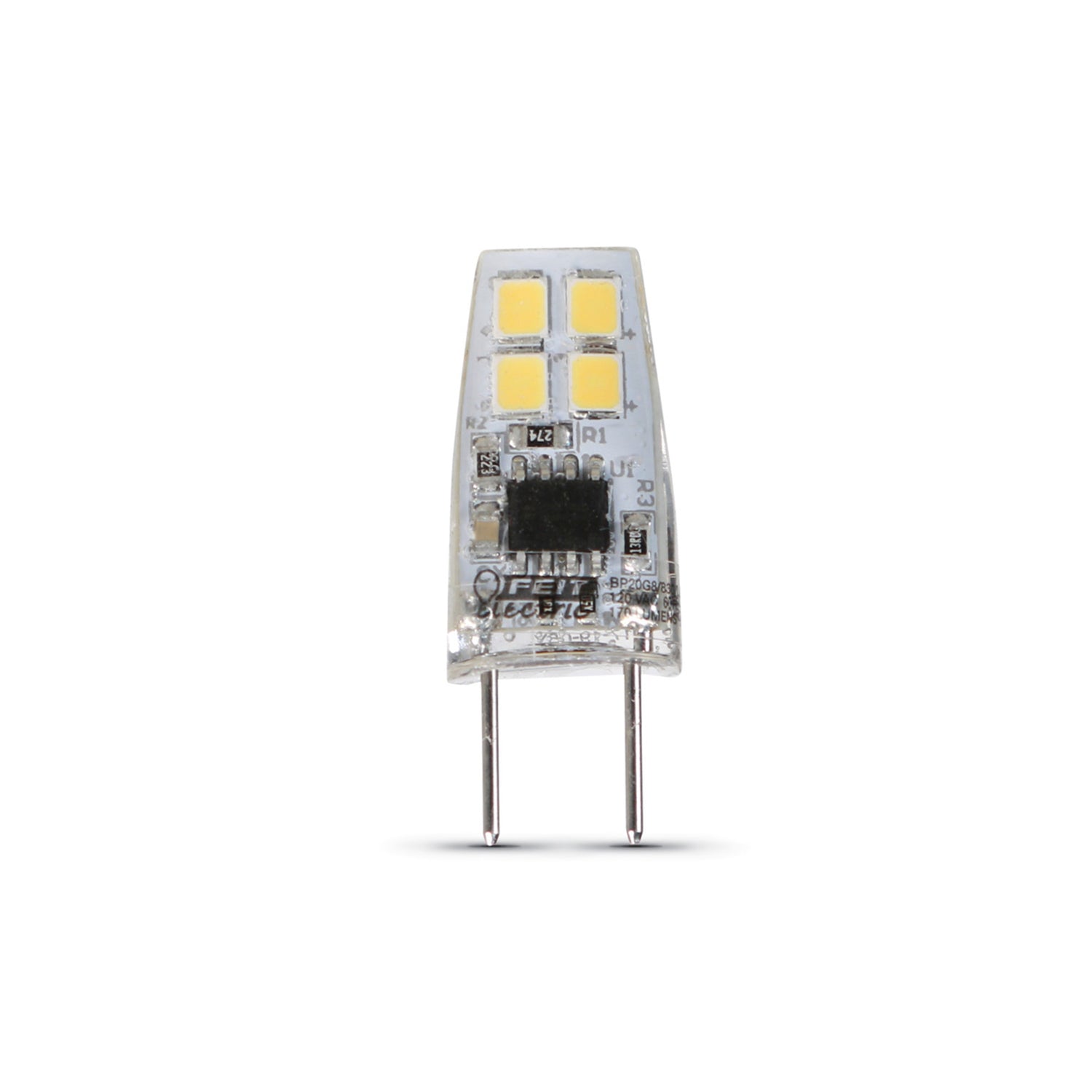 2W (20W Replacement) Bright White (3000K) Dimmable G8 Base T4 Capsule Specialty LED