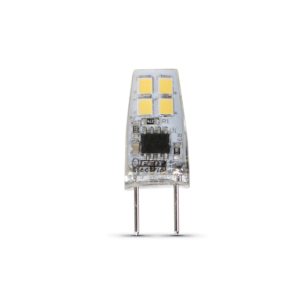 2W (20W Replacement) Bright White (3000K) Dimmable G8 Base T4 Capsule Specialty LED