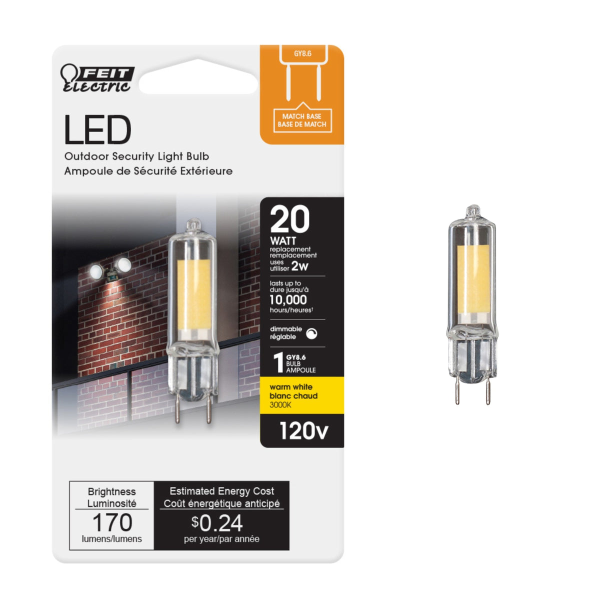 20W Replacement Dimmable G8.6 Base T4 Specialty LED