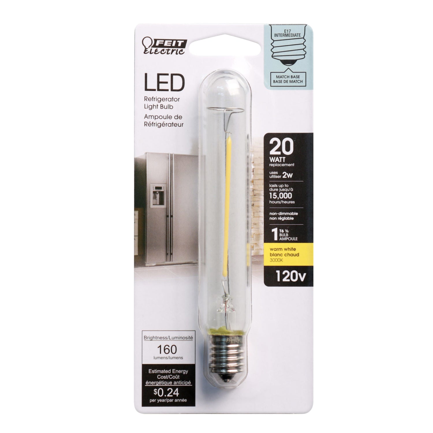 20W Replacement E17 Base T6 1/2 Specialty LED