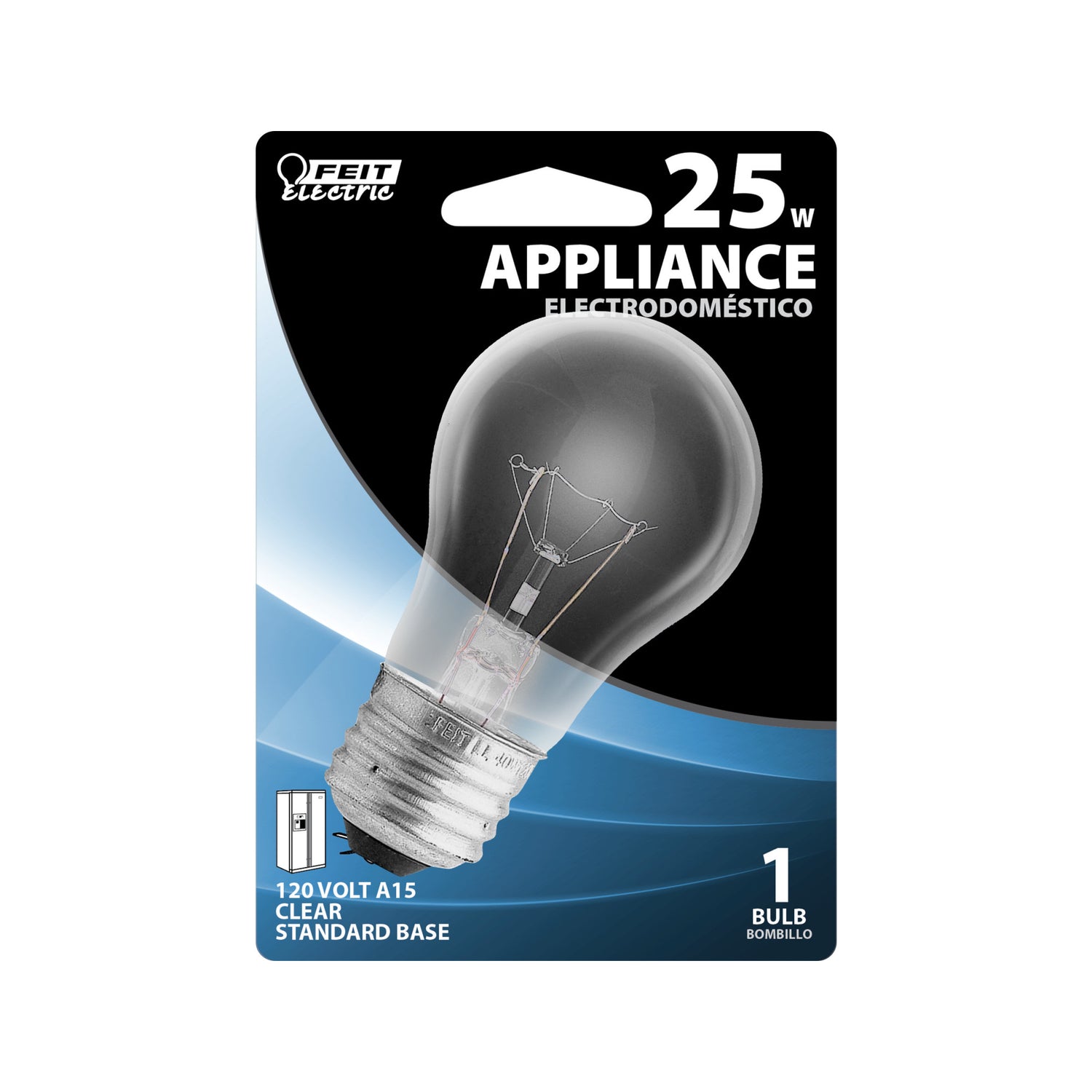 25W A15 Appliance Incandescent Light Bulb