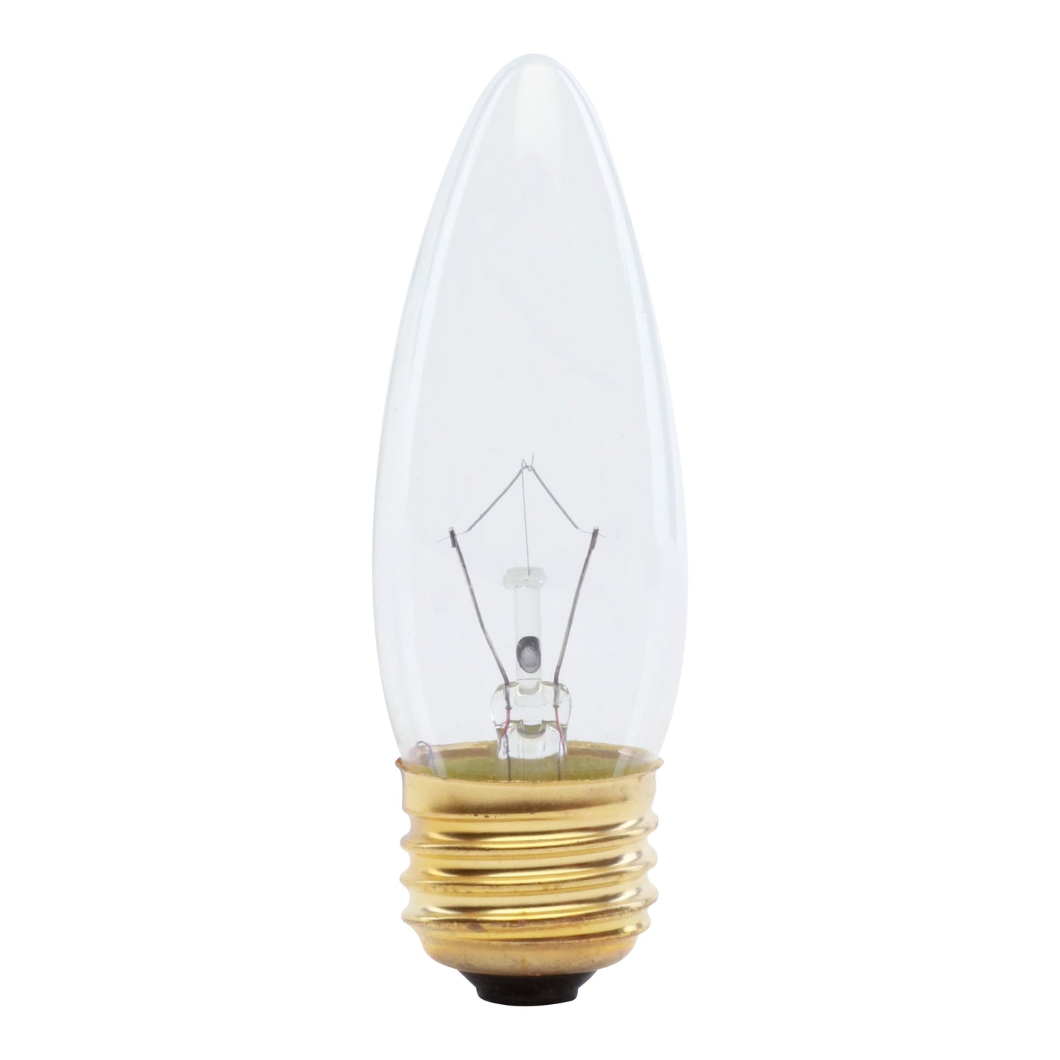25W Medium Base Clear Torpedo Tip Incandescent