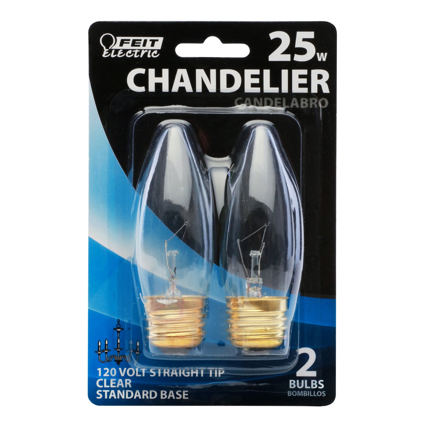 25W Medium Base Clear Torpedo Tip Incandescent