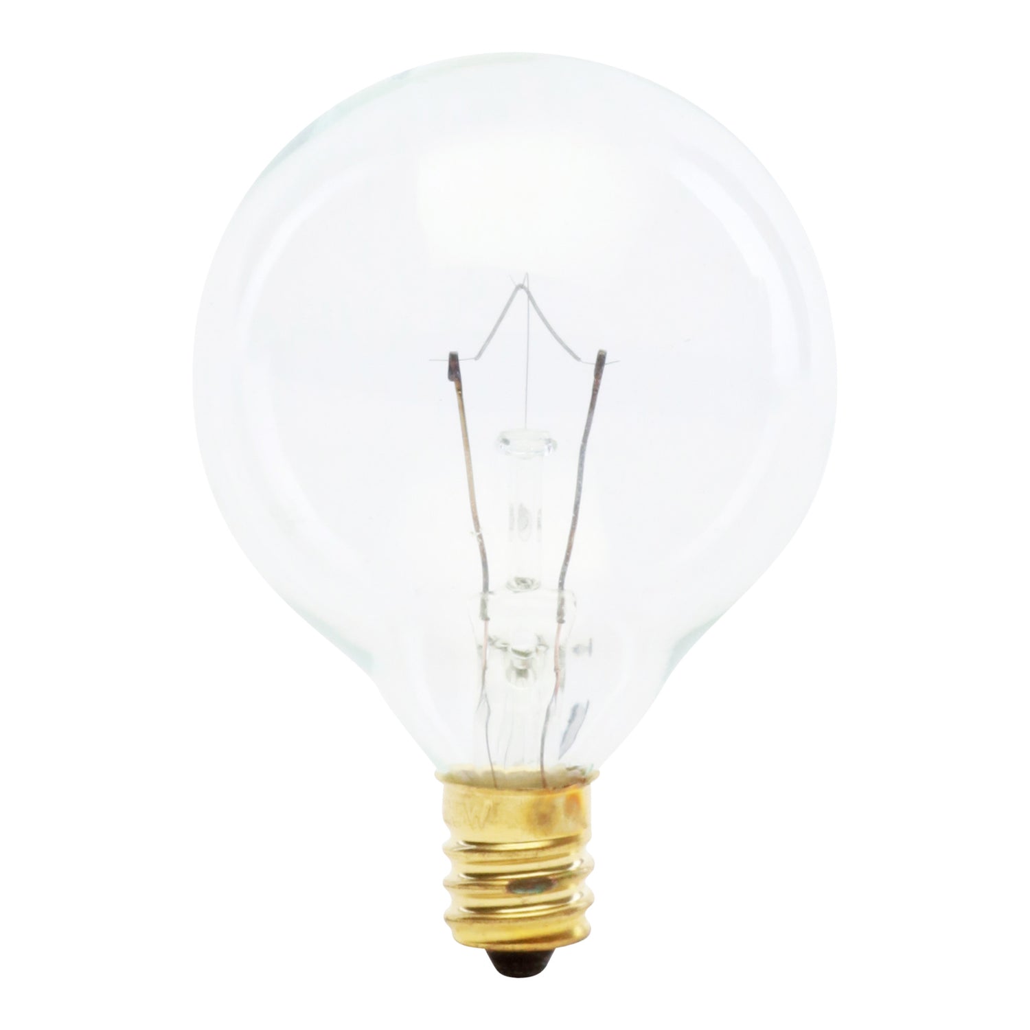 25W Soft White (2700K) E12 Base G16 1/2 Decorative Incandescent Light Bulb (2-Pack)