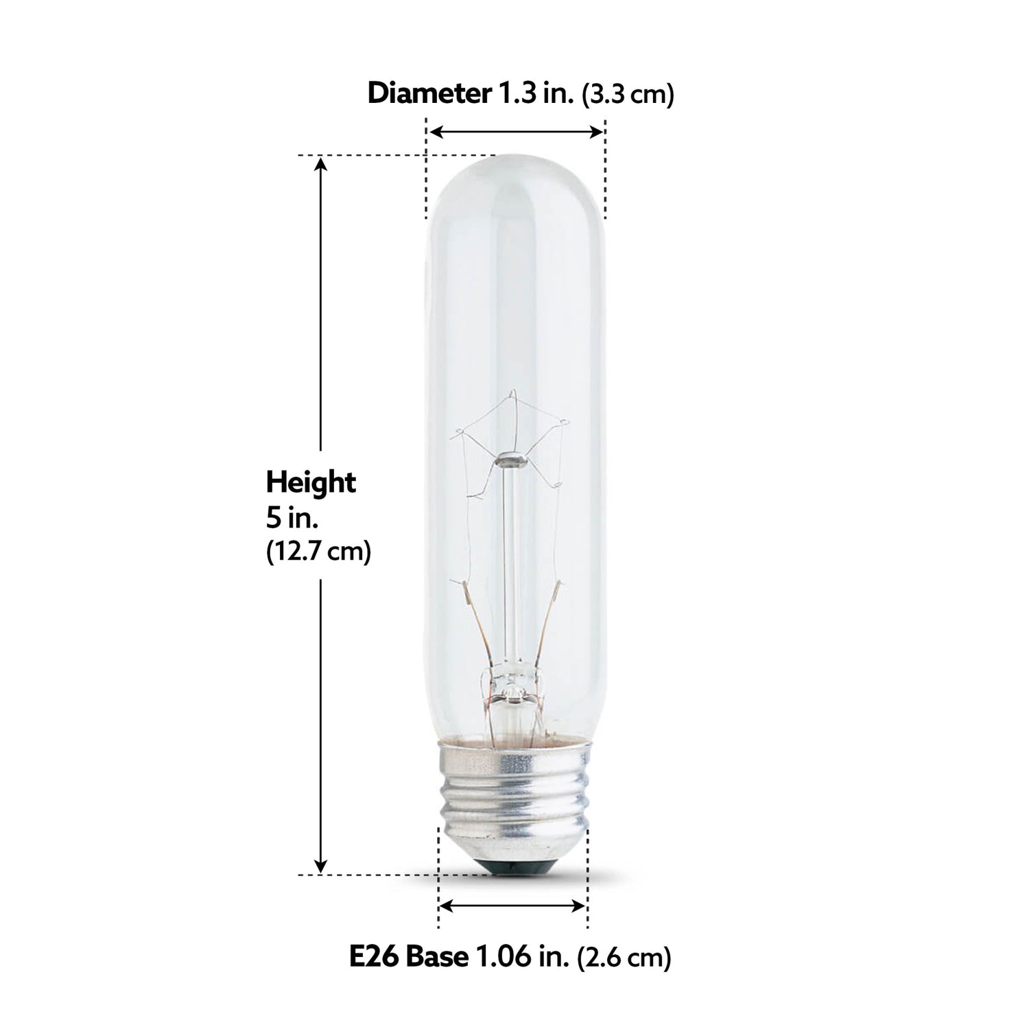 40W Soft White (2700K) Clear T10 Dimmable Incandescent Appliance Light Bulb