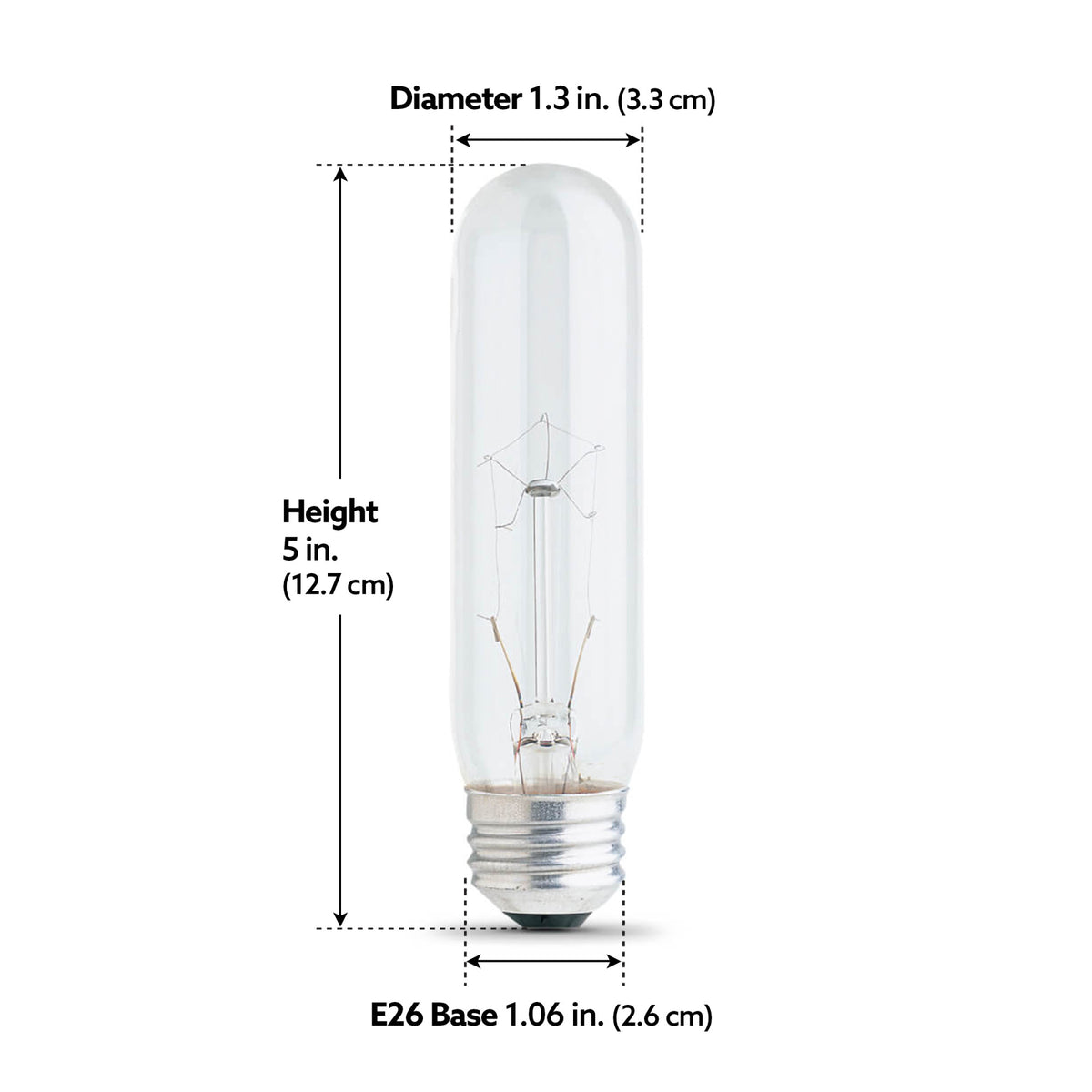 40W Soft White (2700K) Clear T10 Dimmable Incandescent Appliance Light Bulb