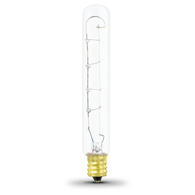 40W Soft White (2700K) T6 ½ E17 Base Dimmable Clear Appliance Incandescent Light Bulb