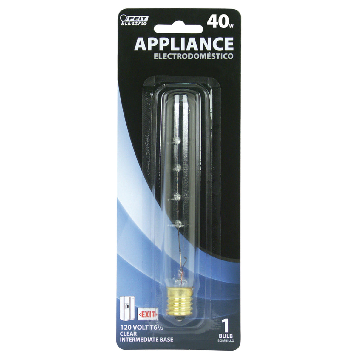 40-Watt Soft White Clear T6 1/2 Dimmable Incandescent Appliance Light Bulb
