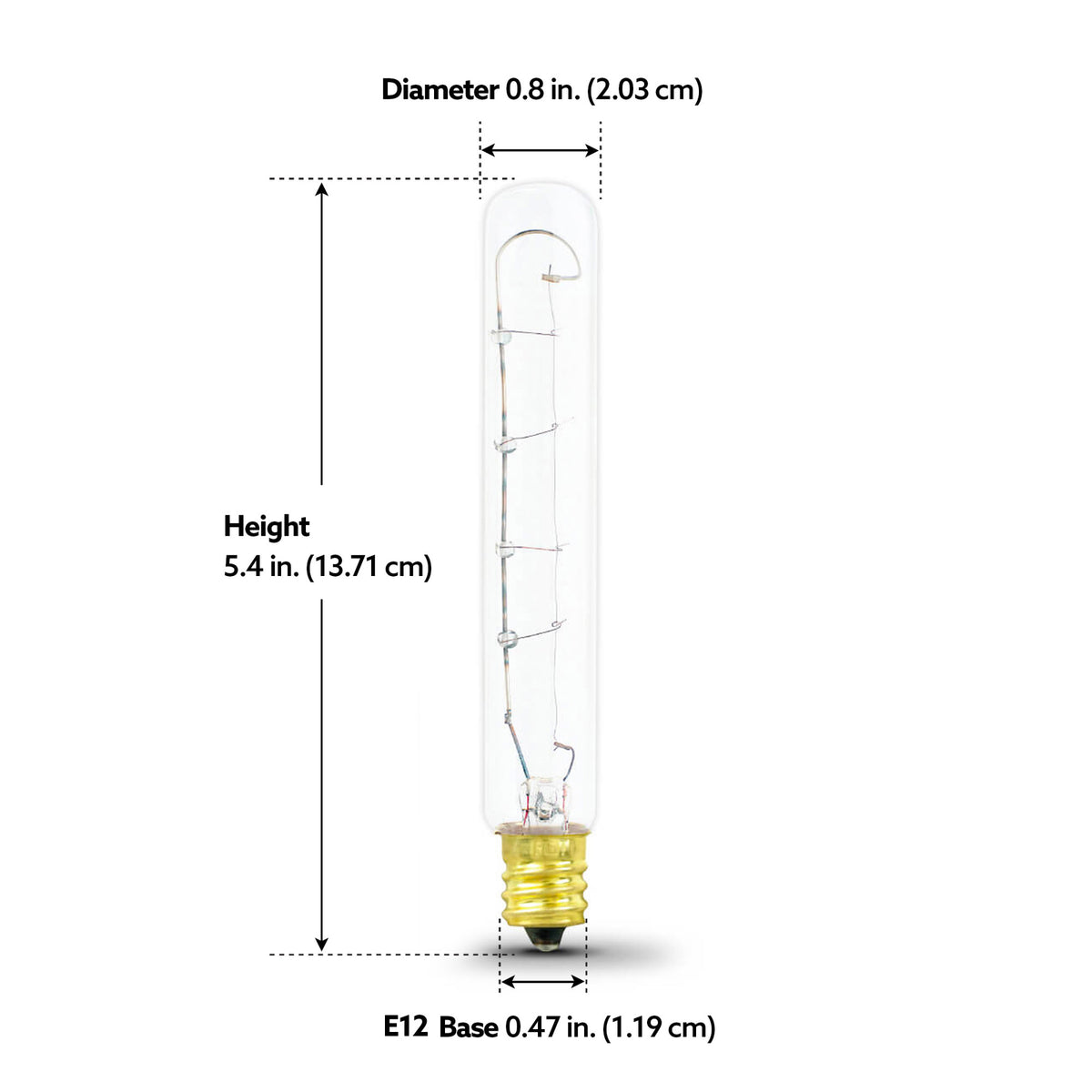 40-Watt Soft White Clear T6 1/2 Dimmable Incandescent Appliance Light Bulb