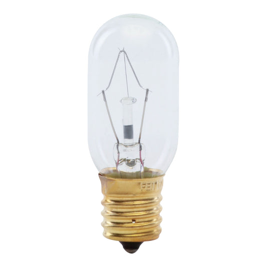 40W Soft White (2700K) E17 Shape T8 Base Clear Incandescent Dimmable Microwave Light Bulb