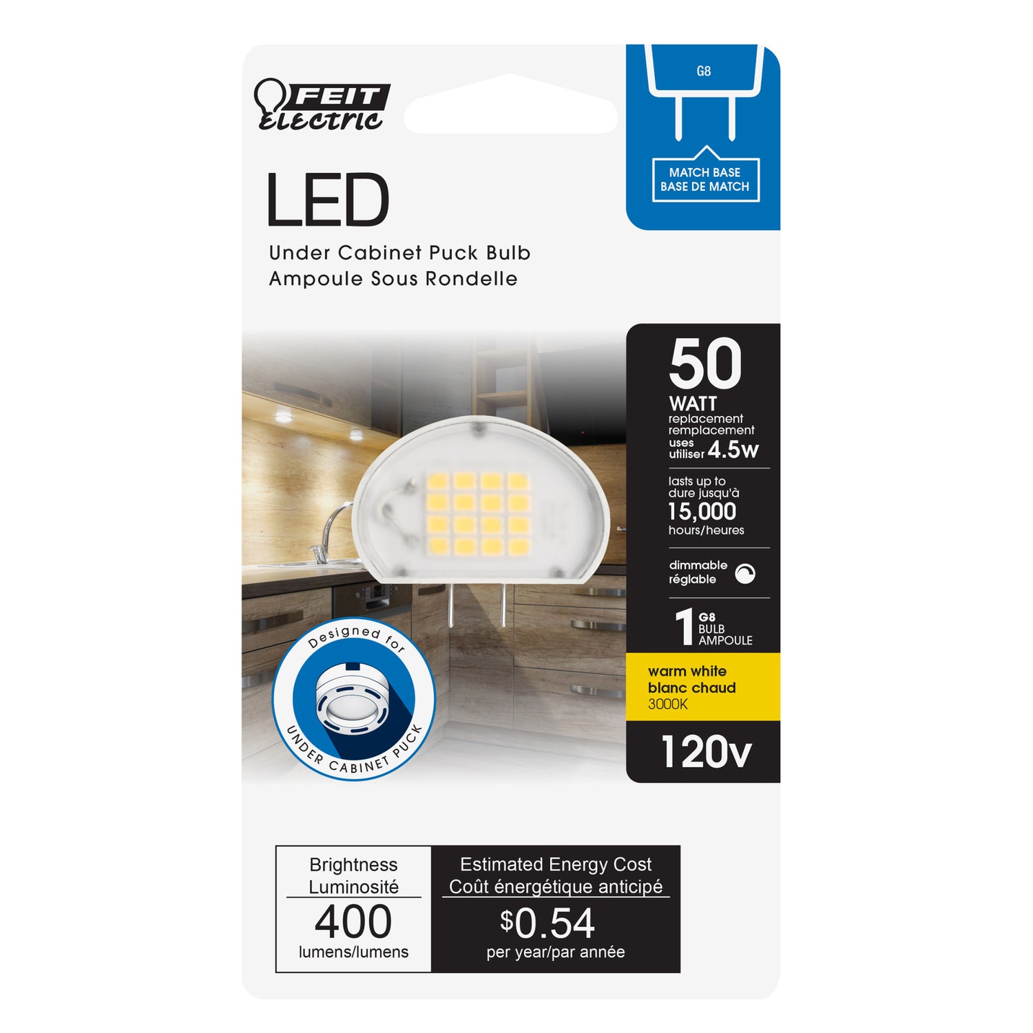 50W Replacement Dimmable G8 Base Puck Specialty LED