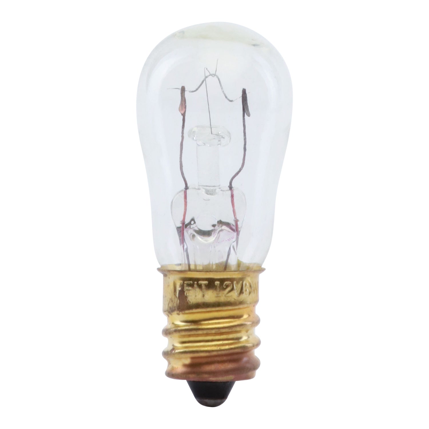 6W Soft White (2700K) S6 Candelabra E12 Base Dimmable Clear Appliance Incandescent Light Bulb (2-Pack)