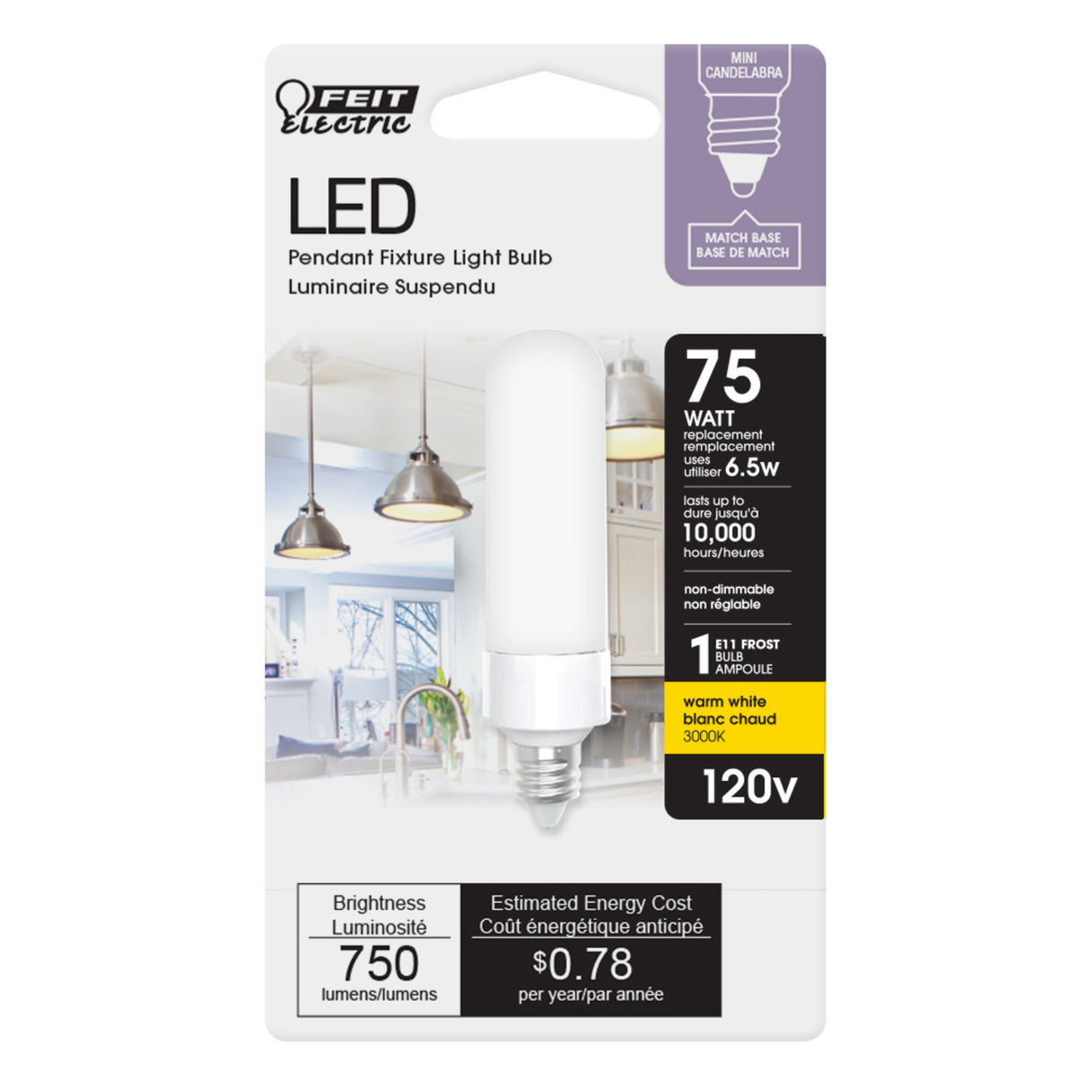 75W Replacement Dimmable E11 Base T4 Specialty LED