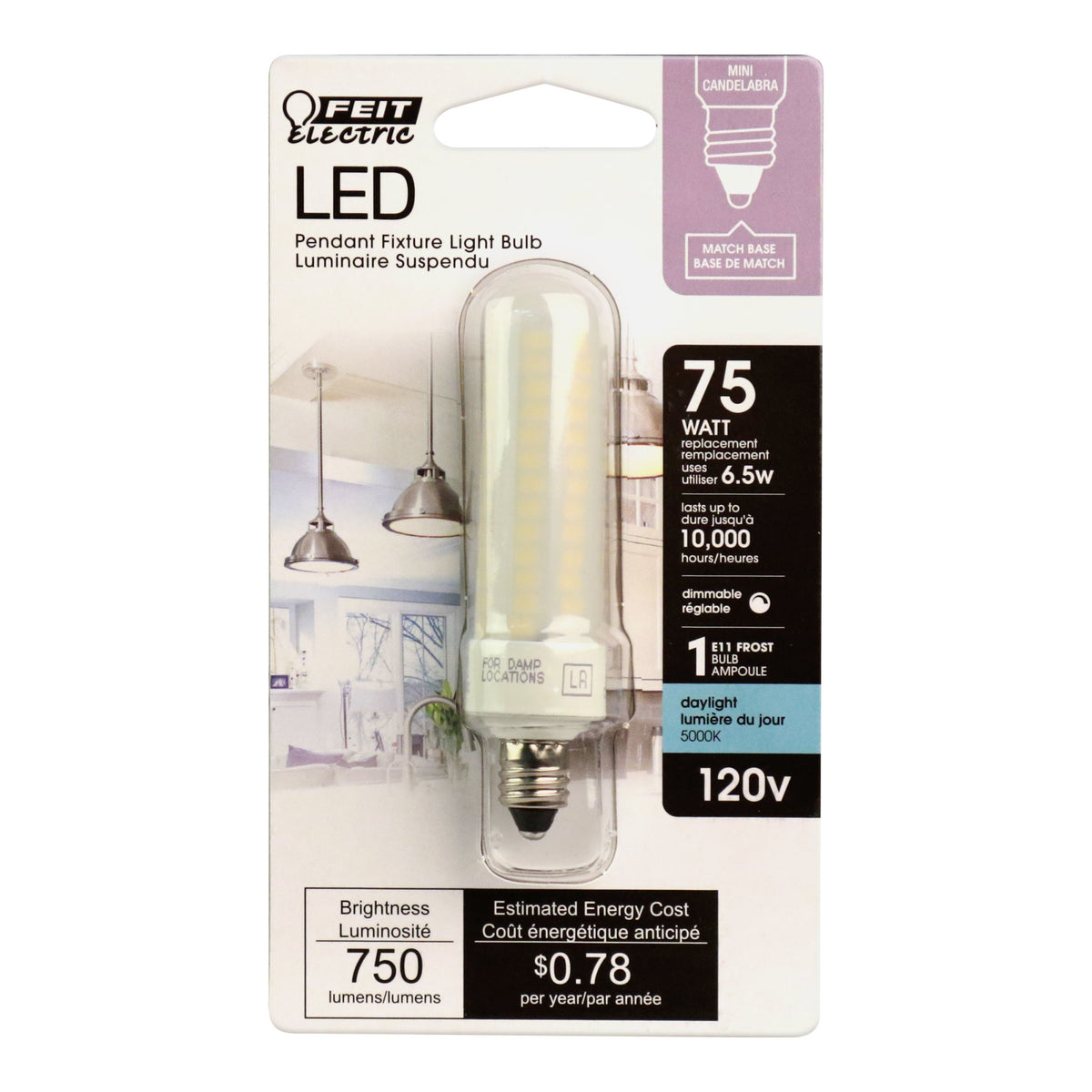 75 W Replacement Daylight T4 Special Use LED Light Bulb