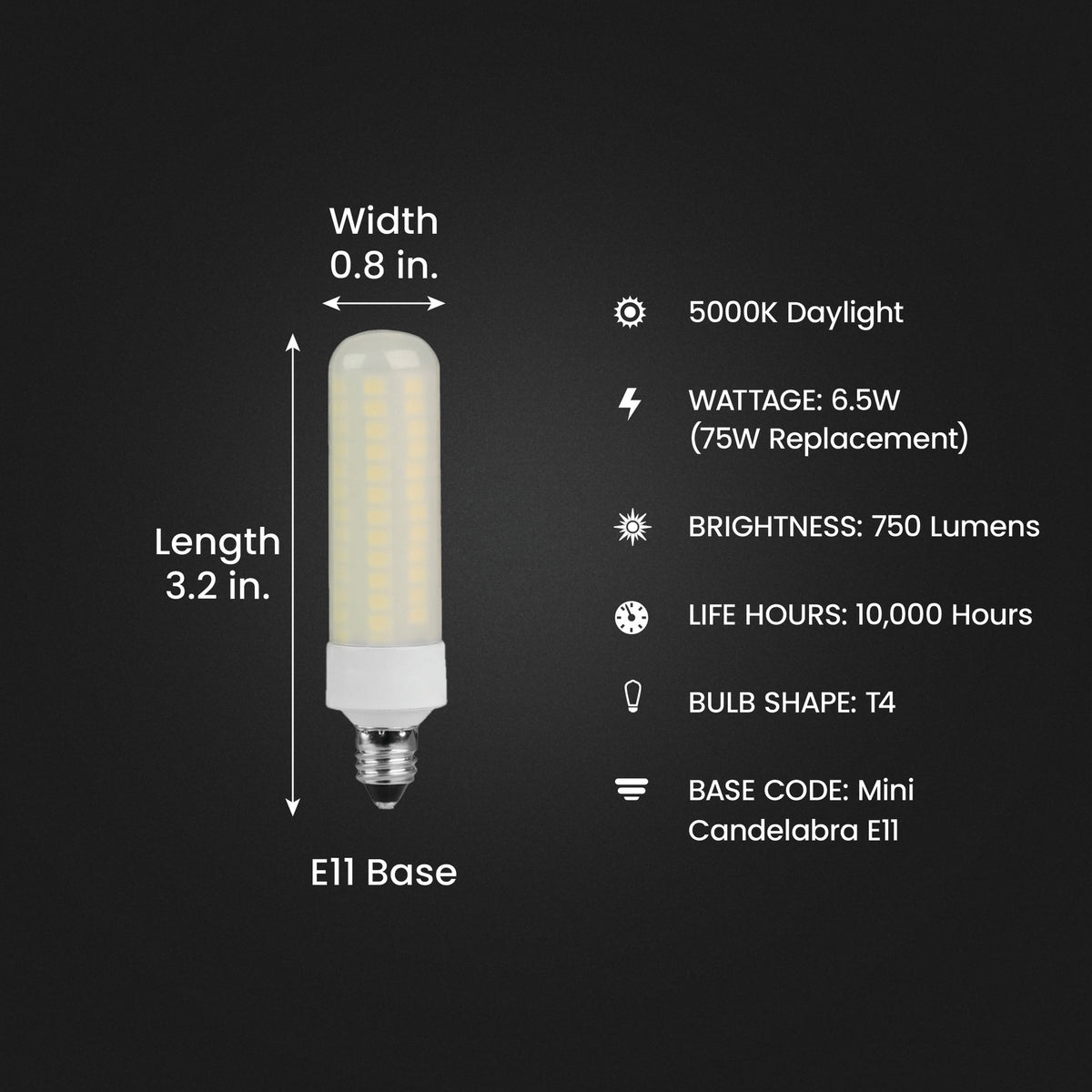 75 W Replacement Daylight T4 Special Use LED Light Bulb