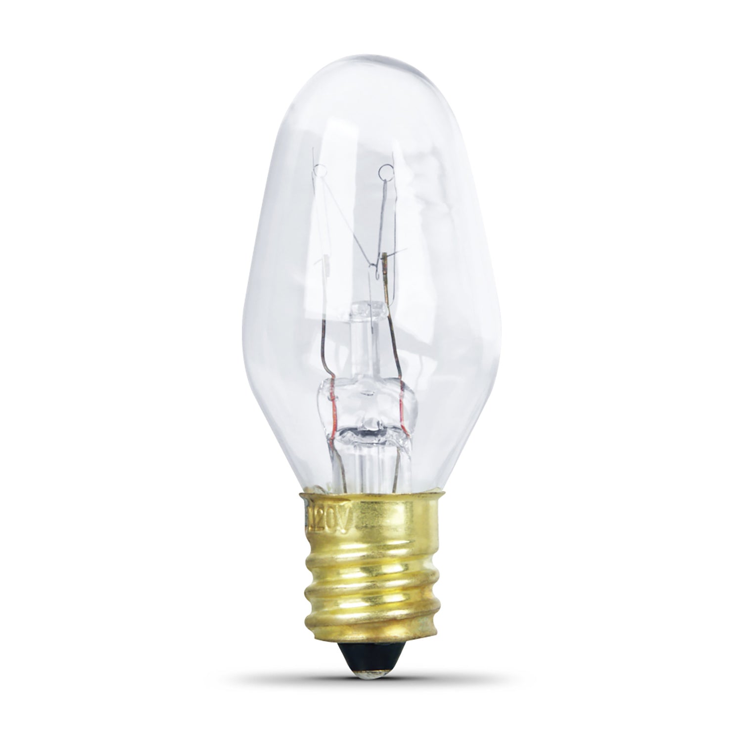 7W Soft White (2700K) C7 Dimmable Clear Incandescent Night Light (4-Pack)