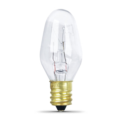 7W Soft White (2700K) C7 Dimmable Clear Incandescent Night Light (4-Pack)