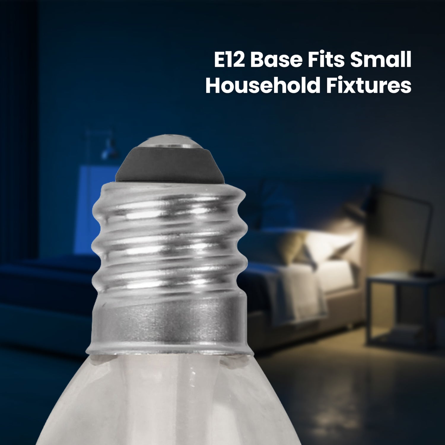 0.6W (7W Replacement) Soft White (2700K) E12 Base C7 Dimmable White LED Night Light Bulbs (2-Pack )
