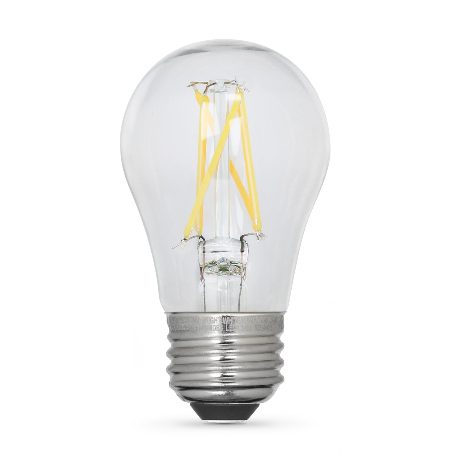 5W (40W Replacement) Bright White (3000K) E26 Base A15 Filament LED Bulb (2-Pack)