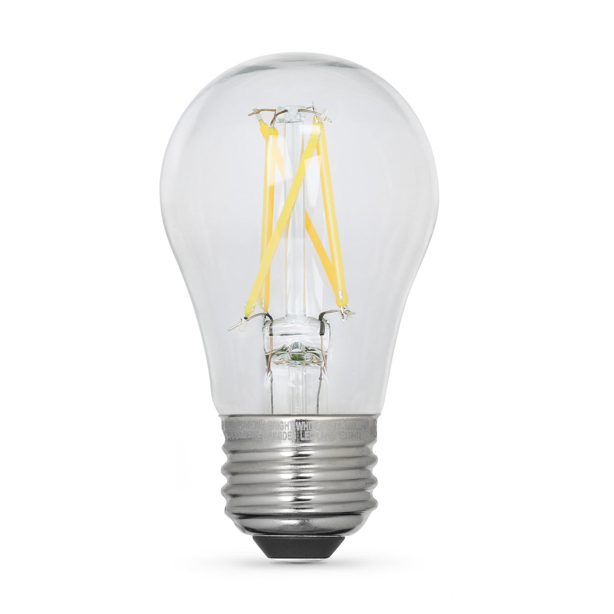 5W (40W Replacement) Bright White (3000K) E26 Base A15 Filament LED Bulb (2-Pack)