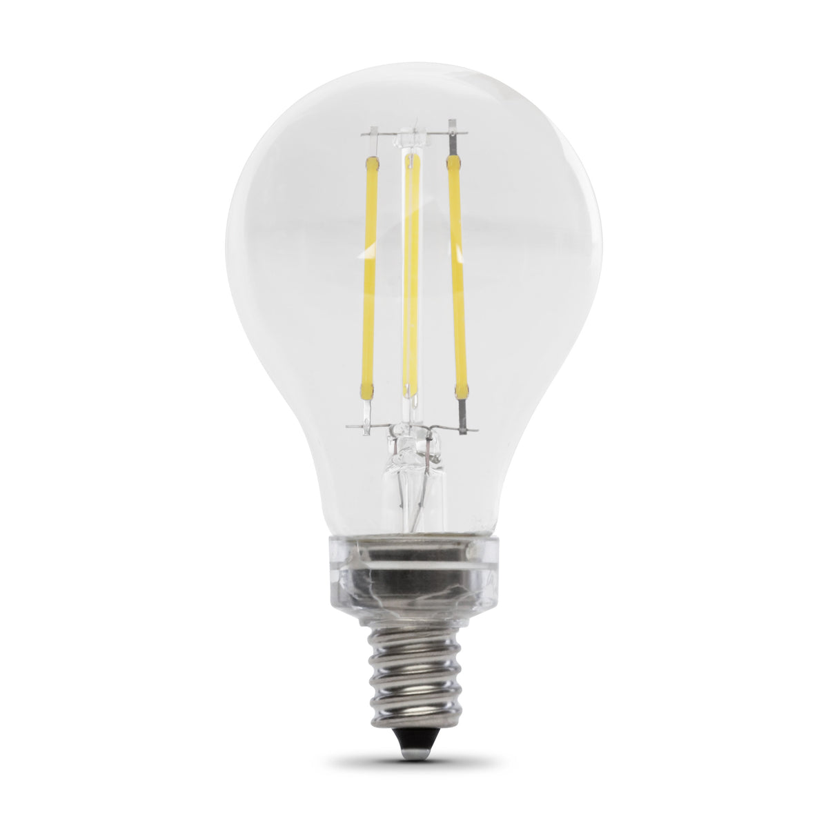 40W Replacement A15 Candelabra Base Dimmable Soft White Glass Filament (2-Pack)
