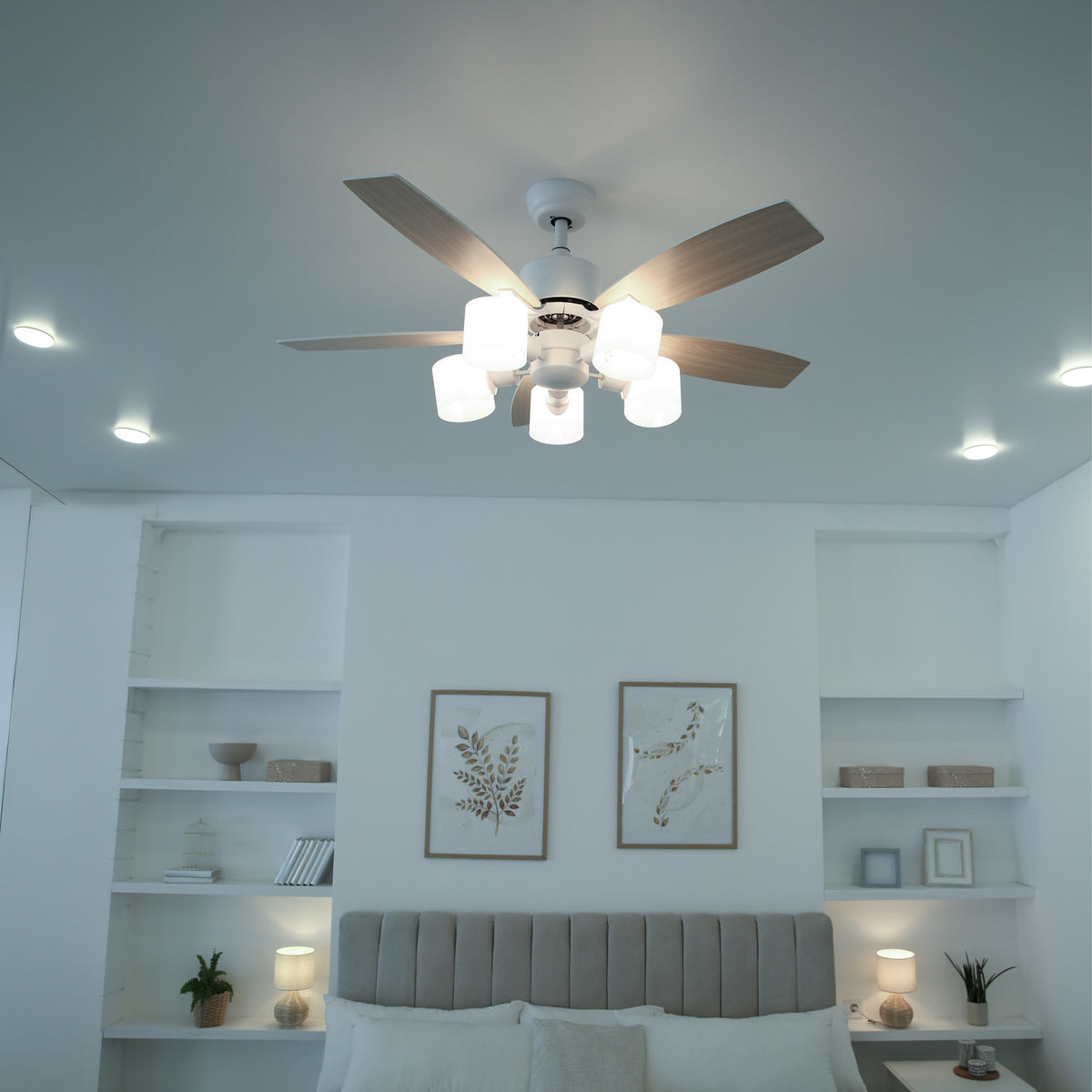 4.5W (40W Replacement) Daylight (5000K) E12 Candelabra Base A15 Dimmable Glass Filament LED (2-Pack)