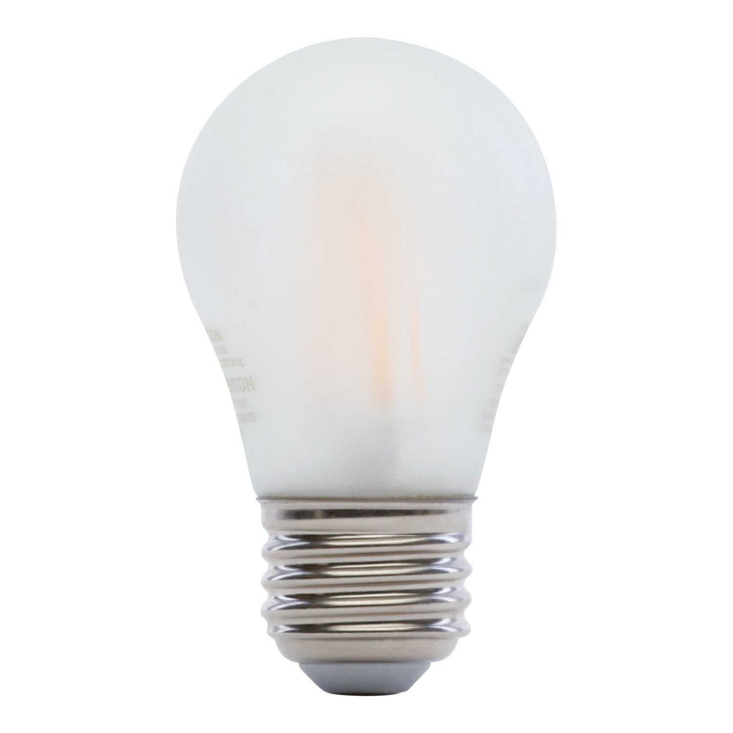 8W (60W Replacement) Bright White (3000K) A15 Dimmable Filament White Glass LED Light Bulb (2-Pack)