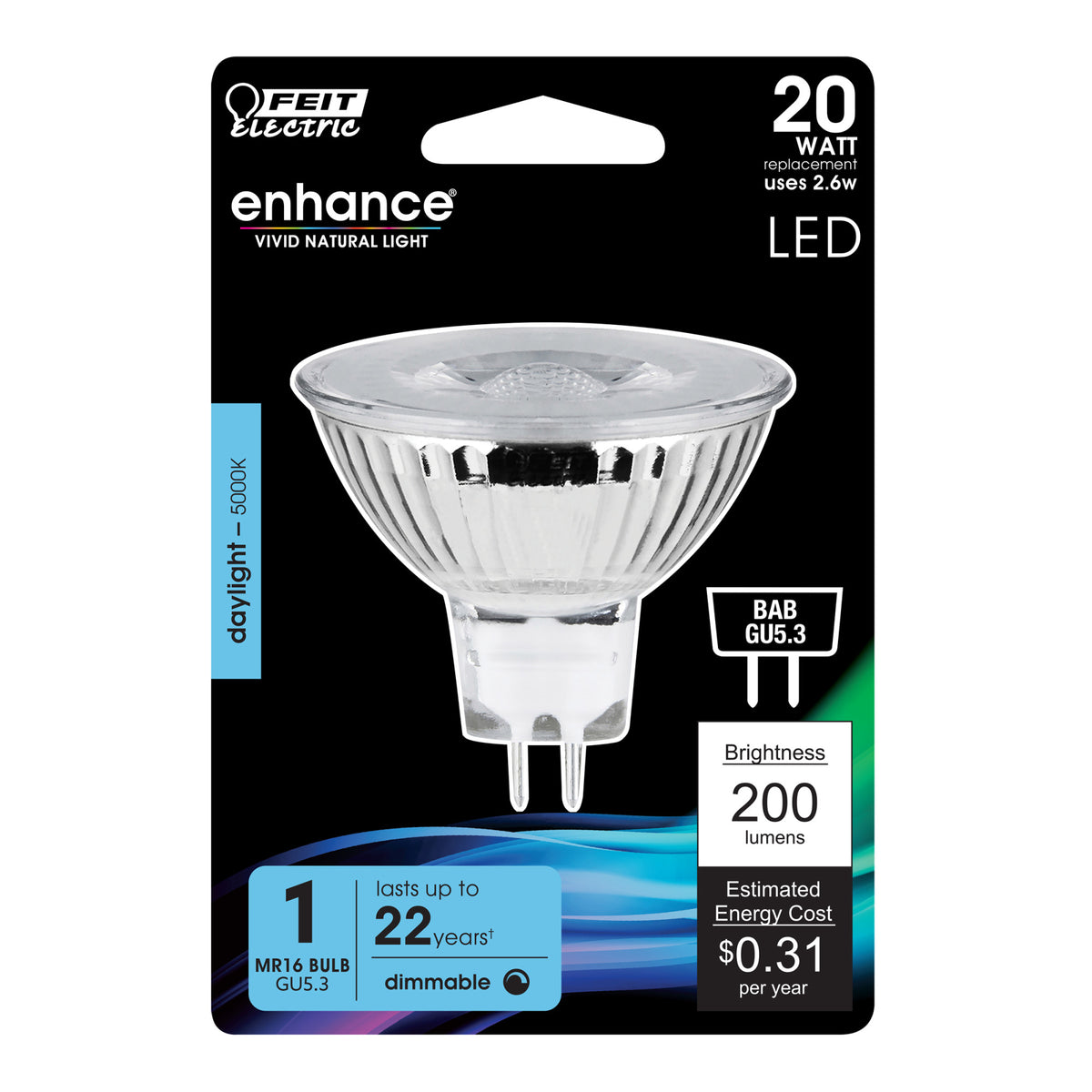 20W Replacement MR16 Dimmable Daylight  Enhance Reflector LED