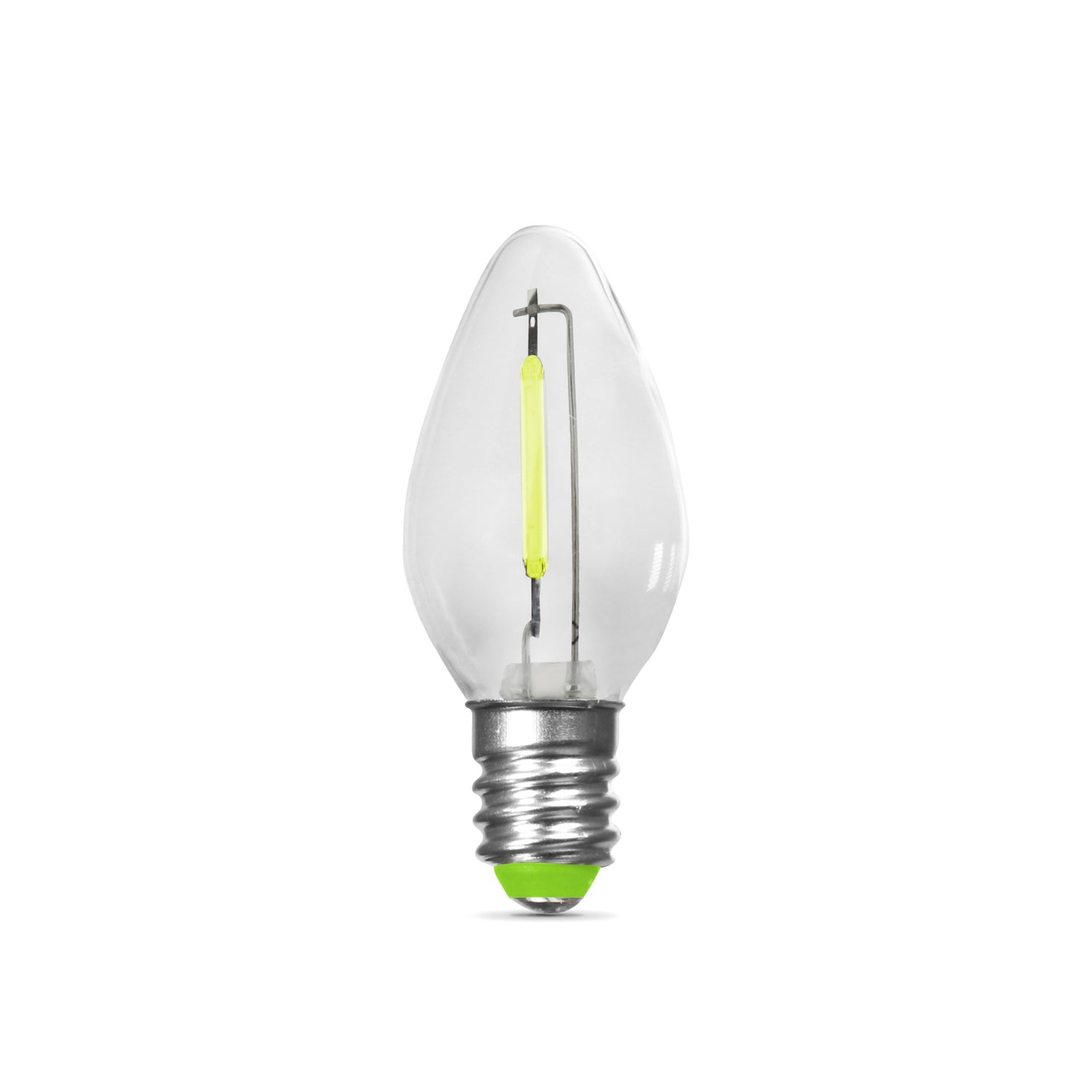 Green C7 Holiday & Party LED Light Bulb (2-Pack)