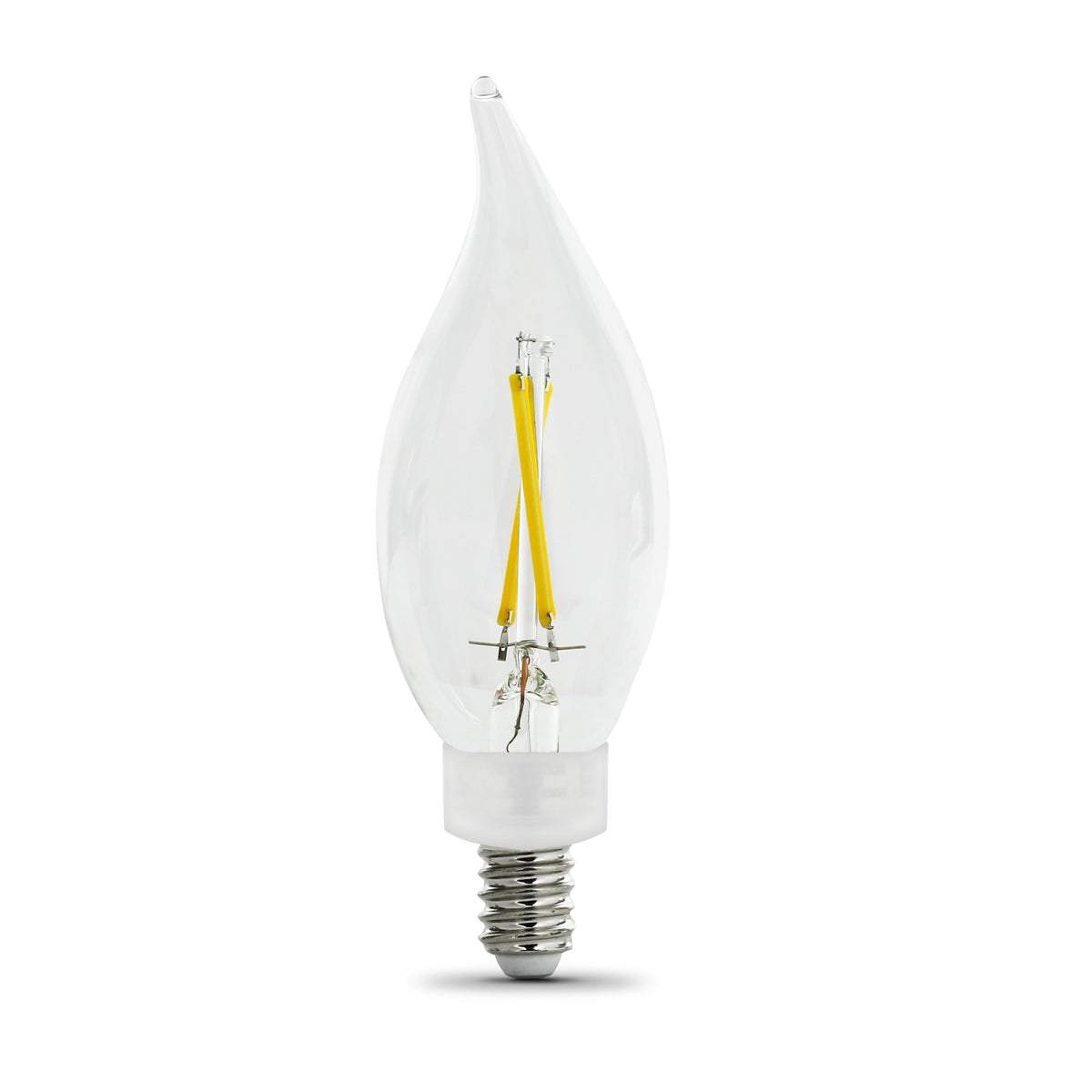 25-Watt Equivalent B10 Dimmable Soft White LED Filament Enhance (2-Pack)