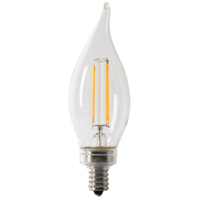60W Replacement Clear Flame Tip Filament LED (2-Pack)