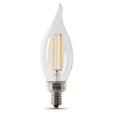 60W Replacement Flame Tip Daylight Filament LED (4-Pack)