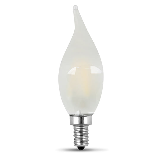 5.5W (60W Replacement) Soft White (2700K) Frost BA10 Dimmable Decorative LED Filament Enhance (2-Pack)