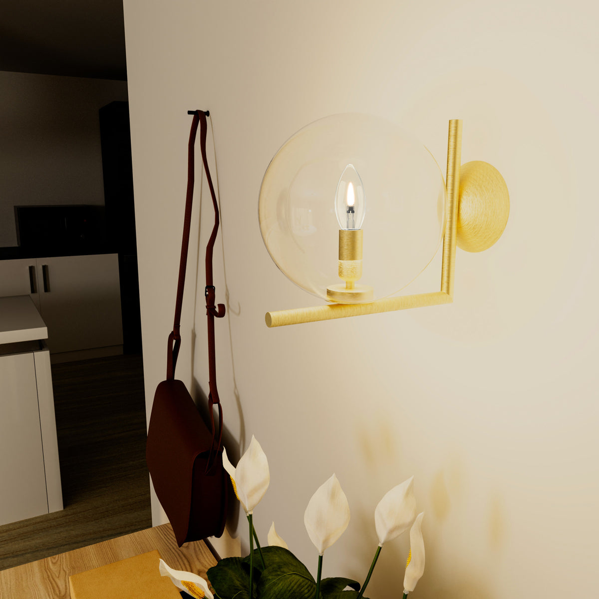 Flicker Flame LED B10 Candle Bulb E12 Base with E26 Adapters (2-Pack)