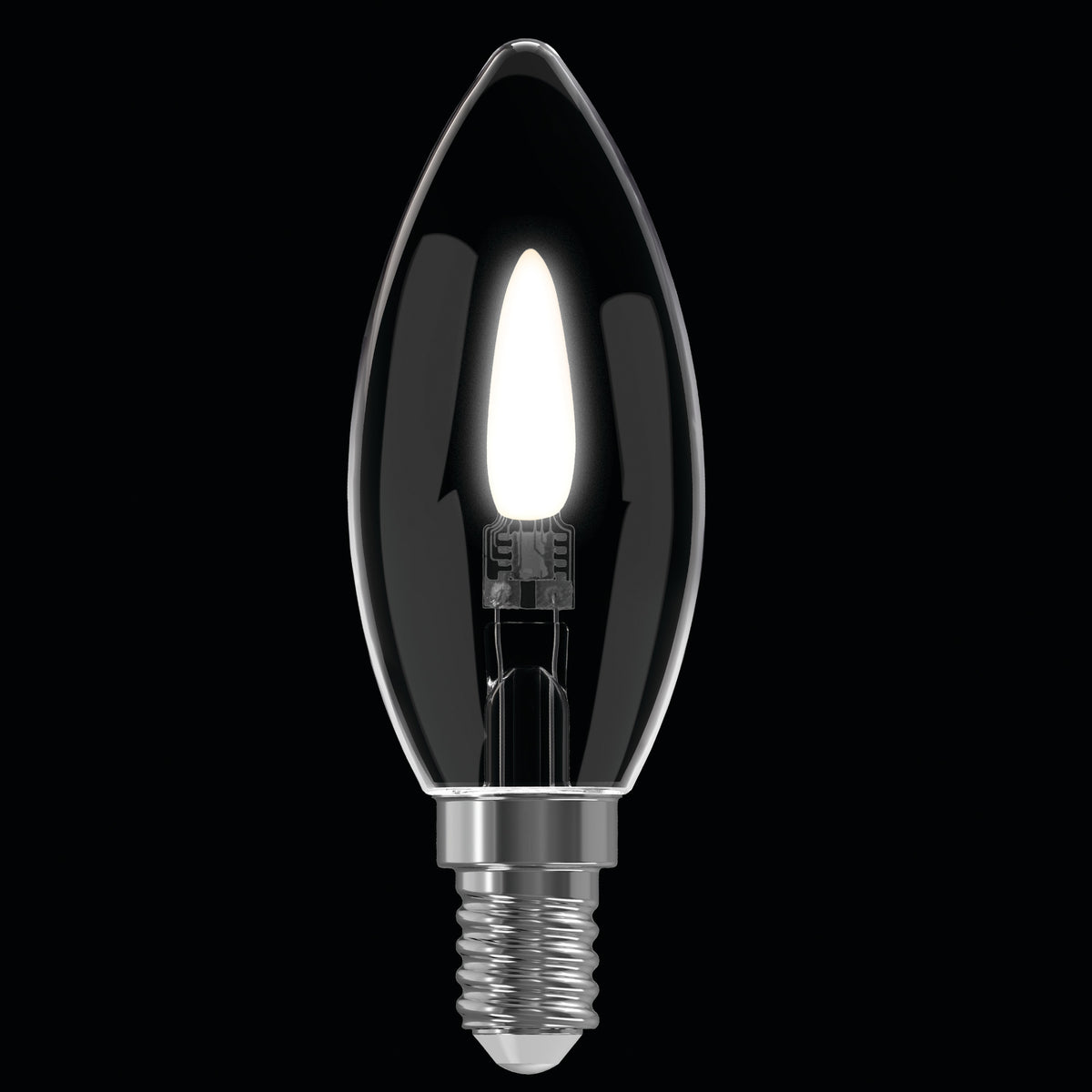 Flicker Flame LED B10 Candle Bulb E12 Base with E26 Adapters (2-Pack)