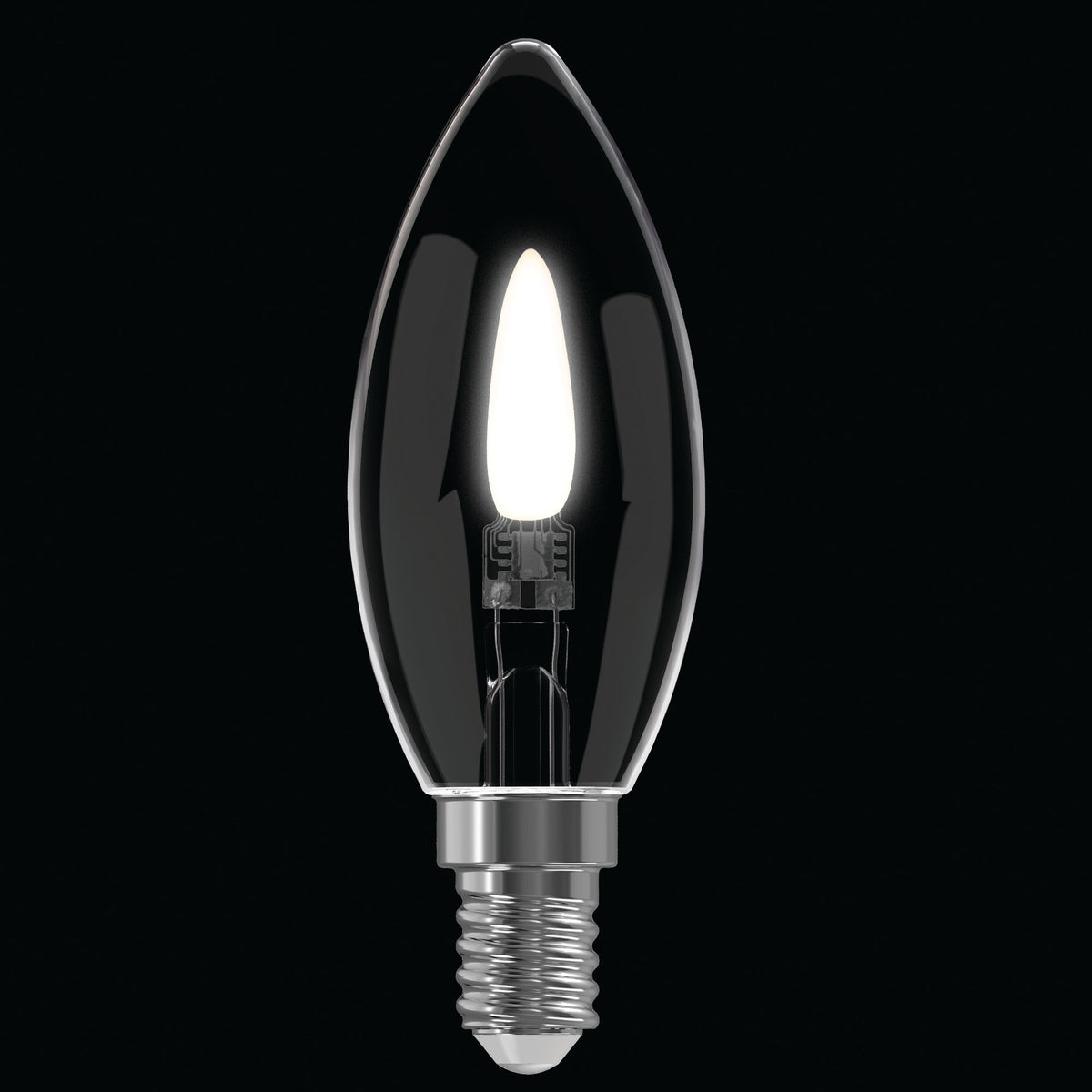 Flicker Flame LED B10 Candle Bulb E12 Base (2-Pack)