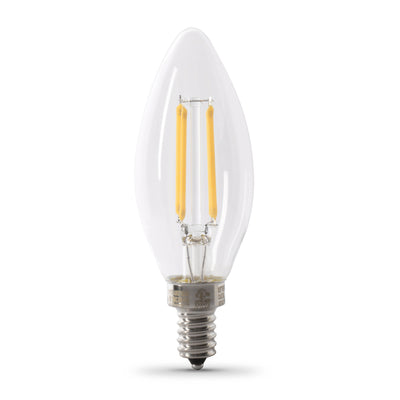3.3W (40W Replacement) Daylight (5000K) Blunt Tip Filament LED Bulb (4-Pack)