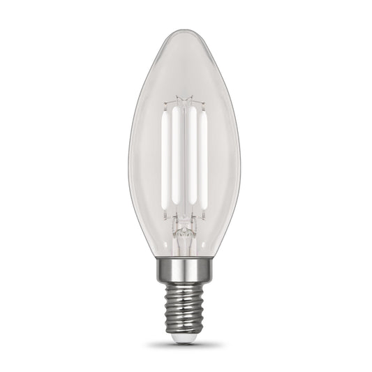 5.5W (60W Replacement) Daylight (5000K) Chandelier B10 (E12 Base) Torpedo Tip White Filament Light Bulb (2-Pack)