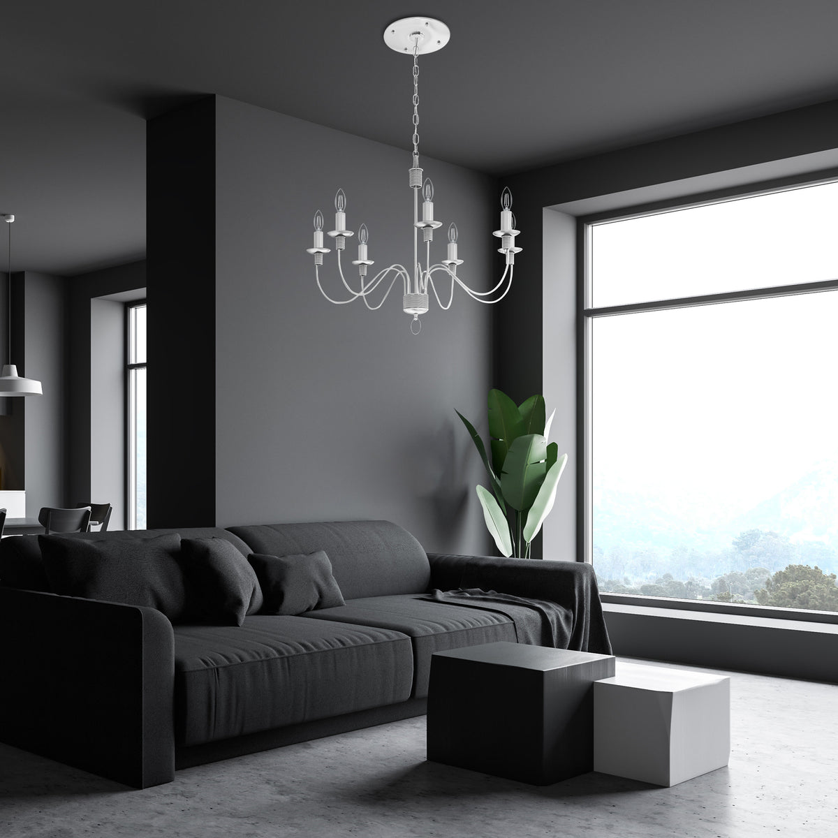 5.5W (60W Replacement) Daylight (5000K) Chandelier B10 (E12 Base) Torpedo Tip White Filament Light Bulb (2-Pack)