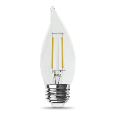 2.2W (25W Replacement) Soft White (2700K) E26 Base CA10 Dimmable Decorative Enhance LED Filament Bulb (2-Pack)