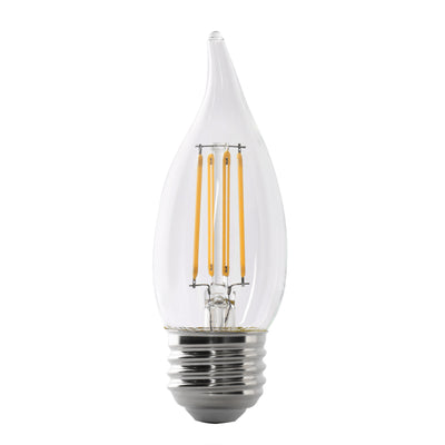 5.5W (60W Replacement) Soft White (2700K) BA10 E26 Base Flame Tip Filament LED